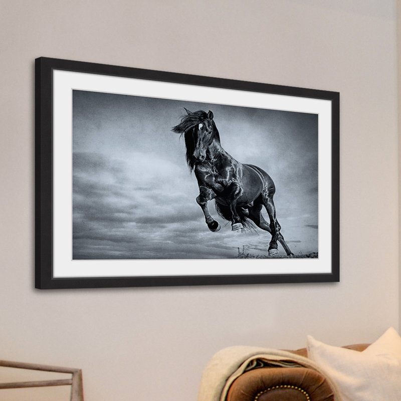 "Blue Baroque", reproduction encadrée, H 12 po x l 18 po x P 1,5 po