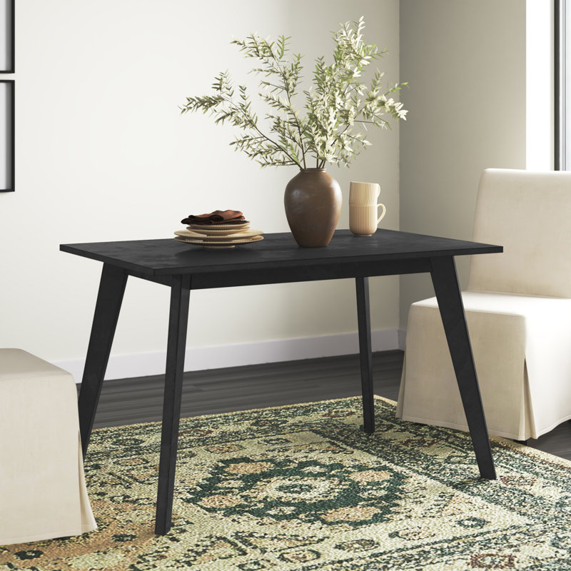 Armad Solid Wood Base Dining Table, Gray