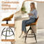 Swivel Upholstered Counter Stool with Metal Frame