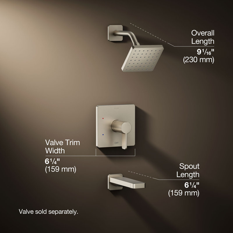 Parallel™ Pressure Balanced Tub and Shower Faucet, Vibrant Brushed Nickel