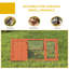 Rabbit Hutch Wooden Outdoor Guinea Pig Hutch with Run and Doors-124811079
