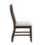 Ensemble de 2 chaises de salle à manger Kiana, coussin en tissu beige, bois brun foncé