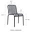 Chaise de salle à manger d'extérieur empilable Abra-1822436648