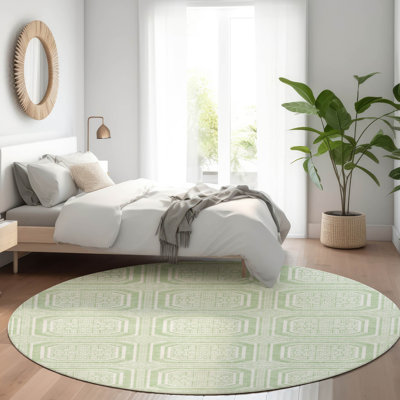 Tapis menthe intérieur / extérieur lavable à la machine Claudian ACN1458