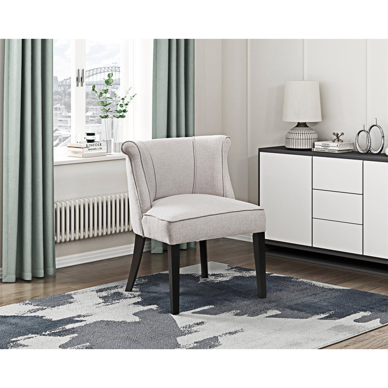 Fauteuil d'appoint rembourré sans accoudoirs, Beige