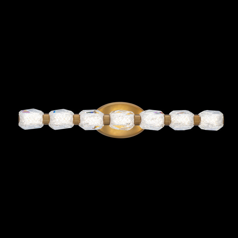 Seduction 7 - Light LED Bath Bar, Aged Brass
