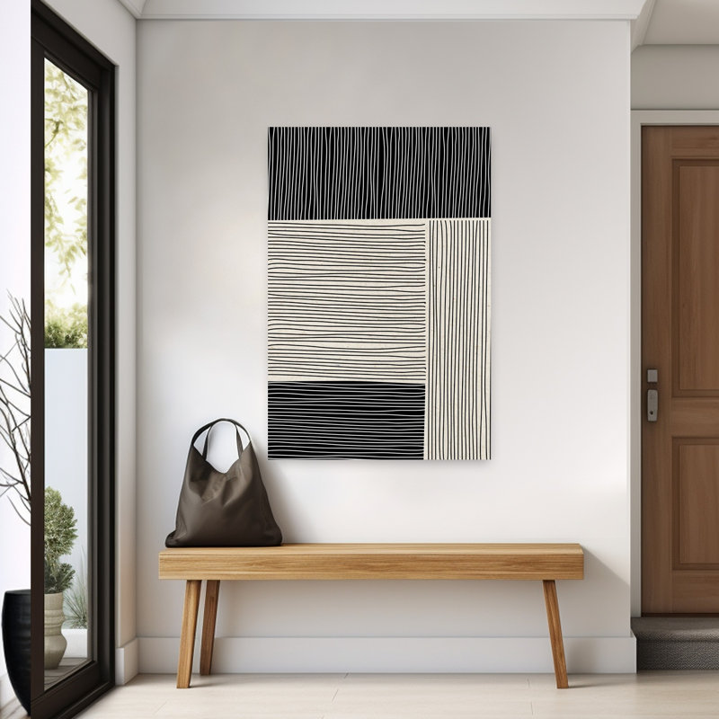 Ribbing 1, art contemporain abstrait, H 60 po x l 40 po