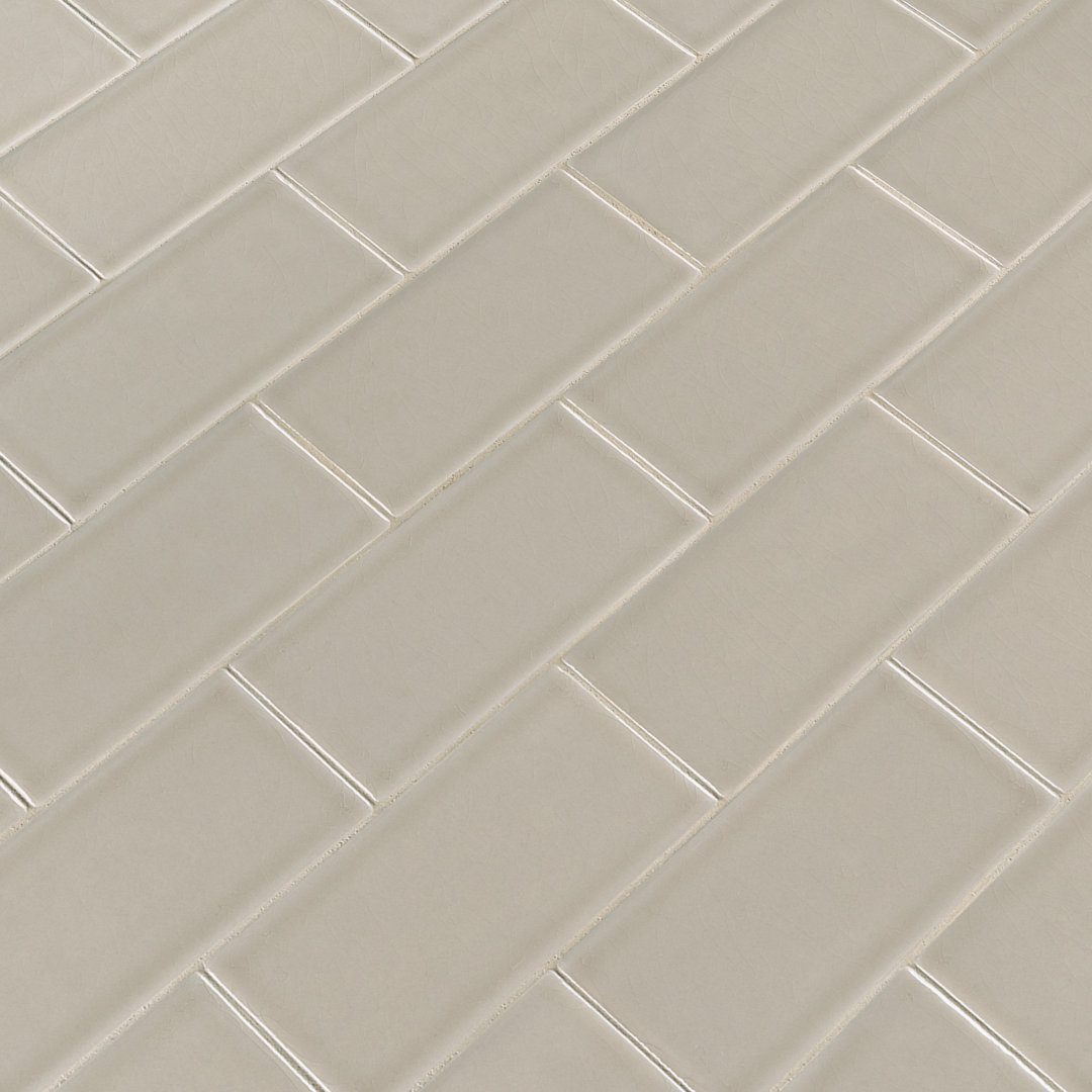 Glazed Handcrafted 3" x 6" Ceramic Subway Tile MSI 