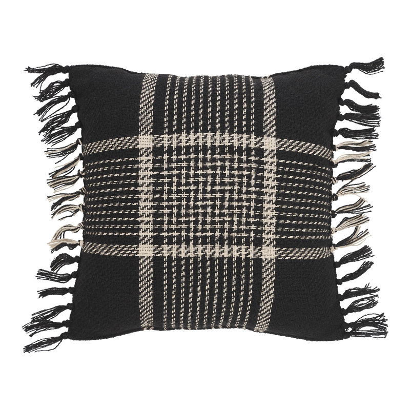 Housse et insert de coussin décoratif carré , Noir