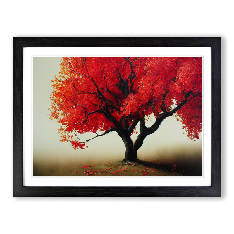 Astounding Apple Tree - Single Picture Frame Print, Black, 46cm H x 64cm W