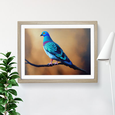 Contemporary Pigeon Bird - Framed Print