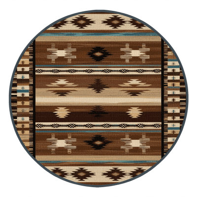 Washable Western Ranch Southwestern Area Rug