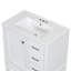 Ensemble de meuble-lavabo moderne avec ensemble lavabo 30 po, meuble-lavabo moderne avec porte à fermeture douce et 3 tiroirs, structure en bois massif (blanc)-124456512