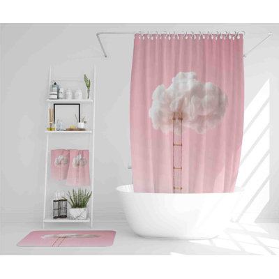 Nathalye Polyester Shower Curtain Set