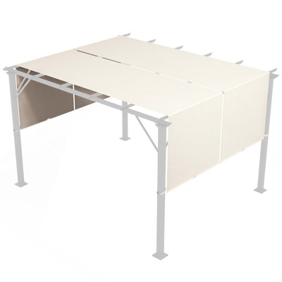 2 Pack 4 x 18ft Pergola Canopy Replacement Cover, UV Resistant Outdoor Shade Cloth, Easy Install Top Shelter for 10 x 11.8ft Pergola, Khaki