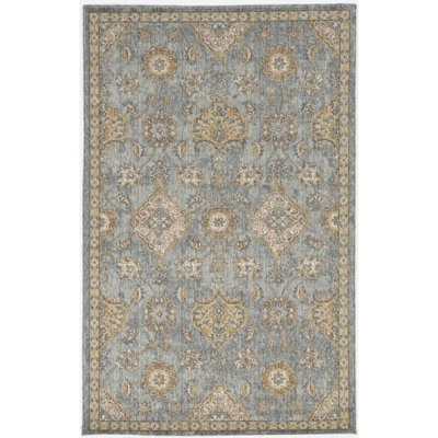Bodily Oriental Wool Sage Green Area Rug