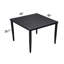 Table de salle à manger de patio 40 po x 40 po - Aluminium, noir braise, aluminium d'extérieur de style minimaliste moderne, léger, antirouille et contemporain