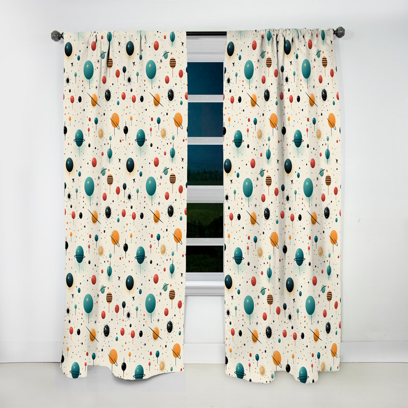 Cosmic Simplicity III - Rideau moderne - Velours obscurcissant - 1 panneau, L 52 po x L 63 po