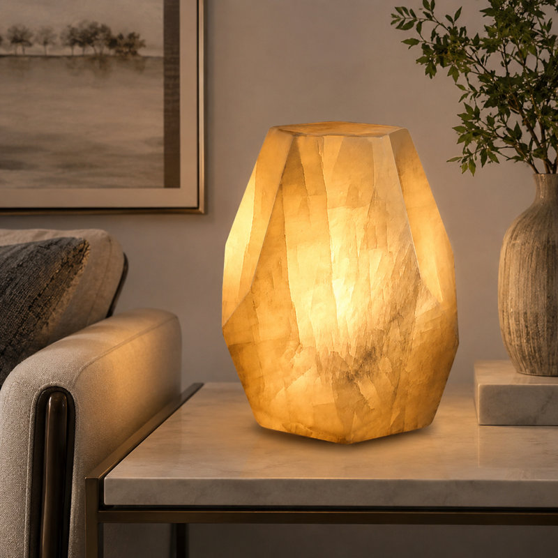 Artsolute Pentagon Calcite Accent Lamp