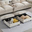Canapé modulaire modulaire avec console, porte-gobelet, chargeur USB et 2 repose-pieds de rangement amovibles-733056412
