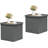 Storage Ottoman With Tray, Linen Small Coffee Table Folding Foot Rest Seat Cube, Dark Grey