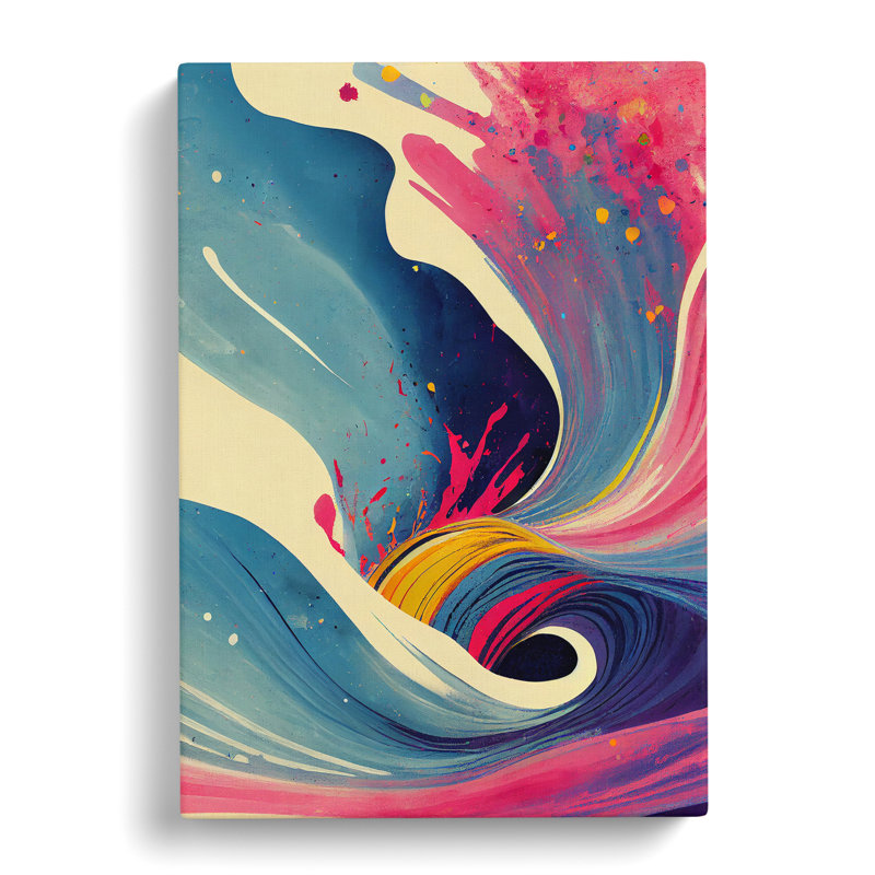 Painted Ocean Wave No.2 Abstract - Wrapped Canvas Print, 50cm H x 35cm W x 3cm D