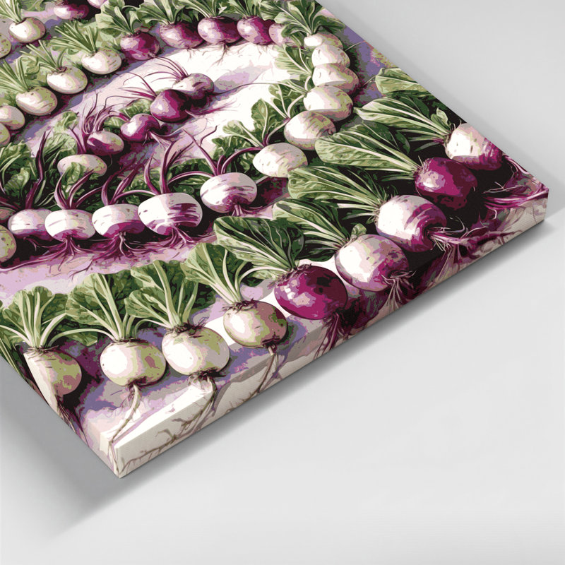 Vegetables Turnips Beige Canvas Wall Art
