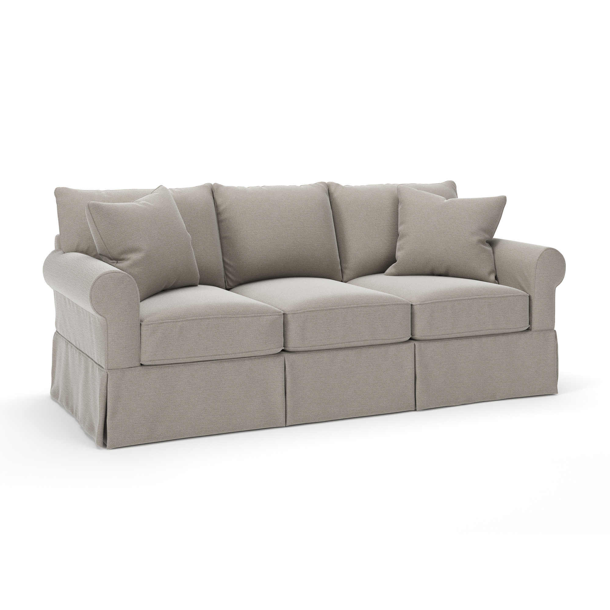 Amari 89'' Upholstered Sofa, Dursky Linen