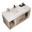Meuble-lavabo mural 39,4 po avec lavabo en céramique, plateau en pierre frittée, armoire en bois massif avec 2 tiroirs-1421746289