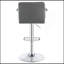Tabouret de bar réglable gris et chrome