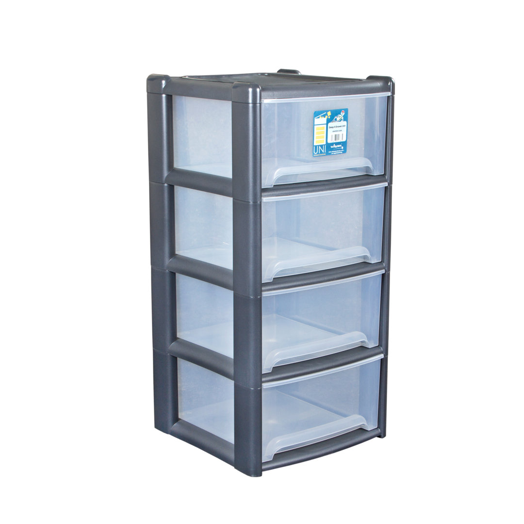Plastic Stackable Desk Organiser with Drawers
