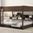 Safe Queen Over Bunk Bed With Storage Compartments And Sockets In Antique Finish Spacious-551912273