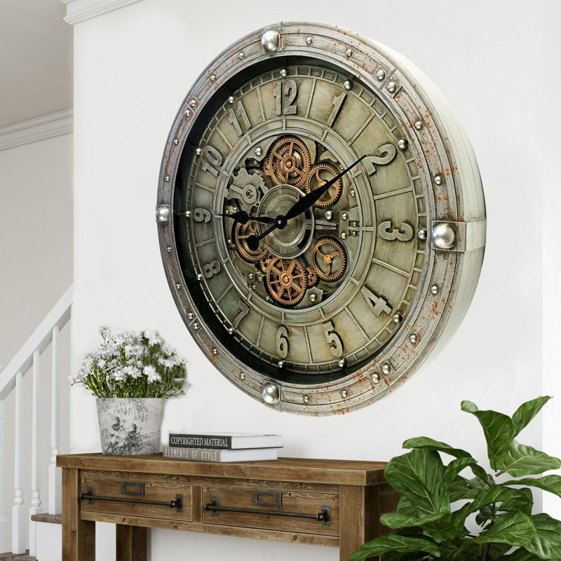 The Gears Clock Wall Clock with Moving Gears