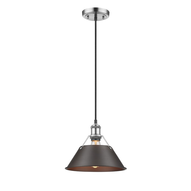 Weatherford 1 - Light Pendant, Rubbed Bronze, Pewter, 130" H x 10" W x 10" D