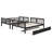 Metal Bunk Bed Set With Trundle, Contemporary Style, Iron Frame-1759053668