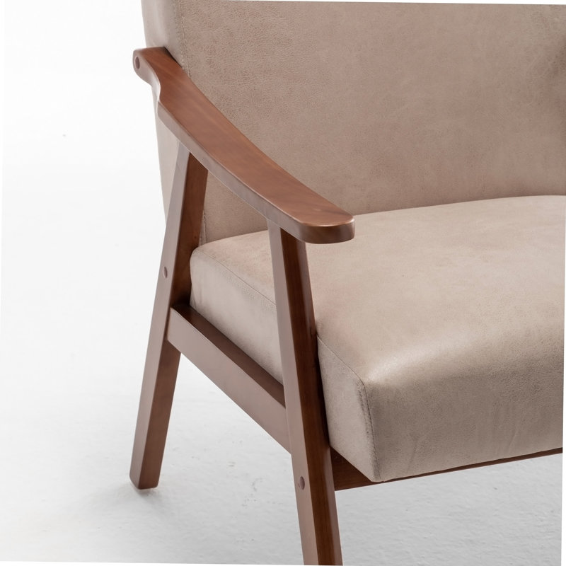 Chaise confortable Mid-Century moderne pour la détente et le style, Chameau clair