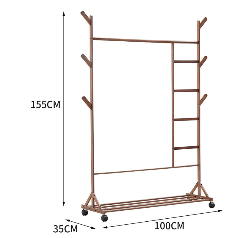 Quinten 100cm Rolling Clothing Rack