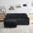 80" Corduroy Multi-Function Sofa With Hidden Reclining-170894572