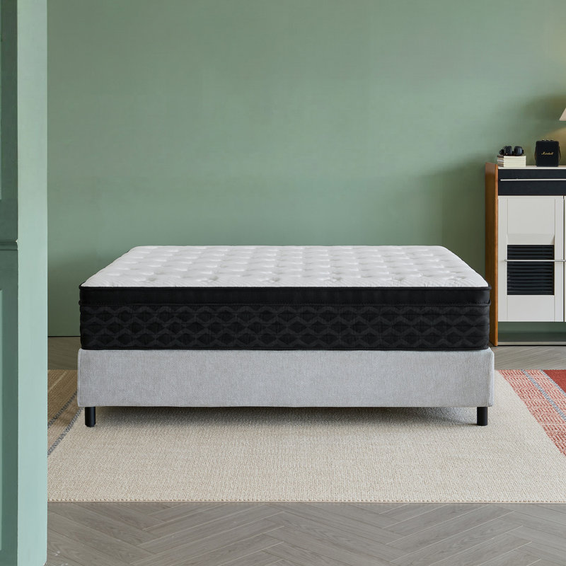 Cooling Gel Memory Foam Hybrid Mattress with Pocket Springs, Medium Firm Support, 14-Inch Queen, 14", Queen