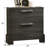 Grey Oak 2 Bedroom Nightstand, Build And Smooth Access Modern Robust Structure Practical Function