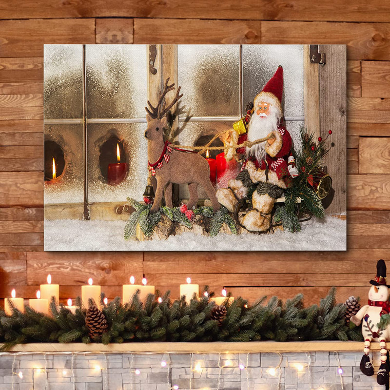 Célébration de Noël, impression, H 32 po x l 48 po, Toile tendue