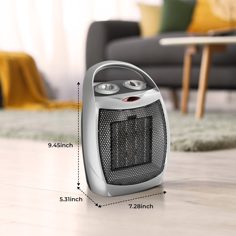 HAVATO Compact 1500W Ceramic Fan Space Heater, Portable Mini Desk Electric Warmer, Overheat & Tip-Over Protection, Low Noise Quiet Fast Heating