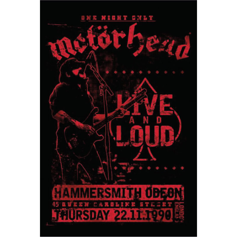  Officiellement sous licence «Live and Loud Hammersmith» d'Odeon London, affiche d'art musical 24 x 36 po - reproduction décorative - papier affiche - prêt à encadrer