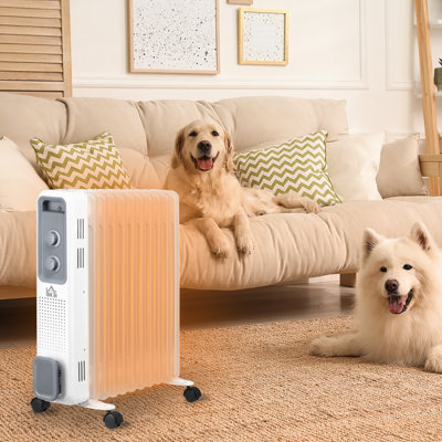 HOMCOM 2720W 9281 BTU Electric Radiator Space Heater