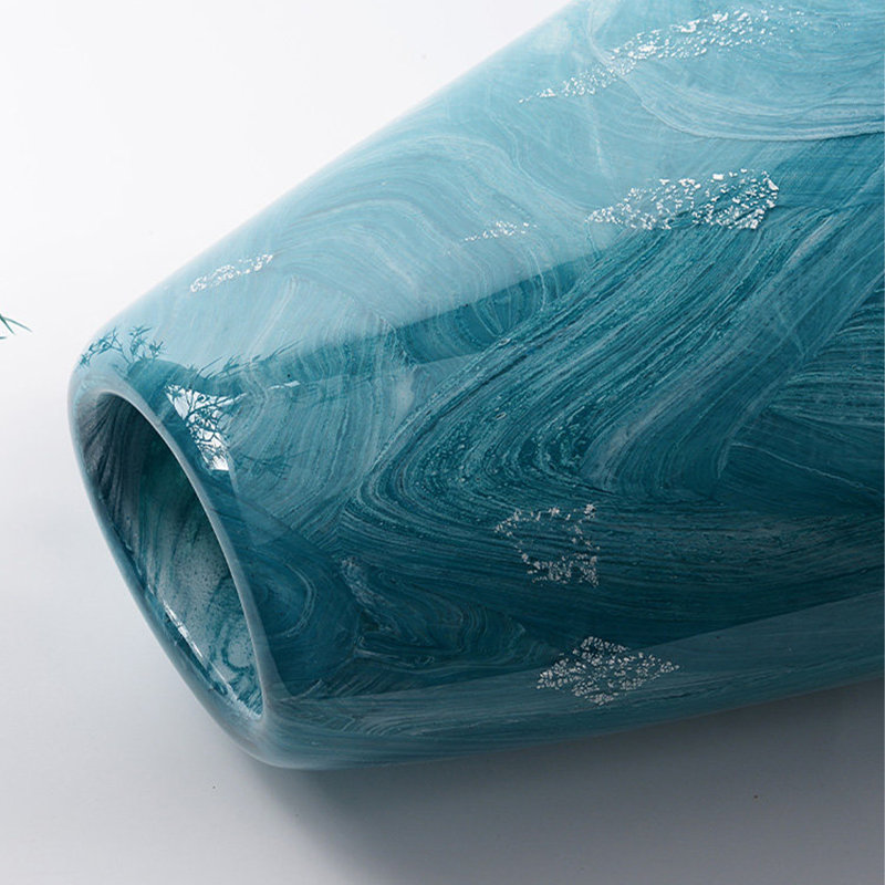 Blue Bud Coloured Glaze Table Vases