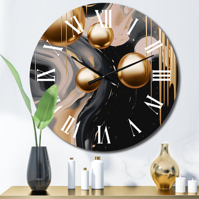 Horloge murale formes dorées et mystiques Mûlange I, Petit