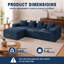 Modern Oversized 262cm Boneless Corner Sofa L-Shaped Corduroy Sofa With Storage Pockets-879638395-879638394