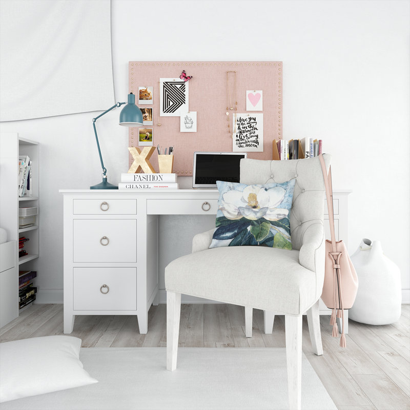 Coussin décoratif intérieur/extérieur magnolia