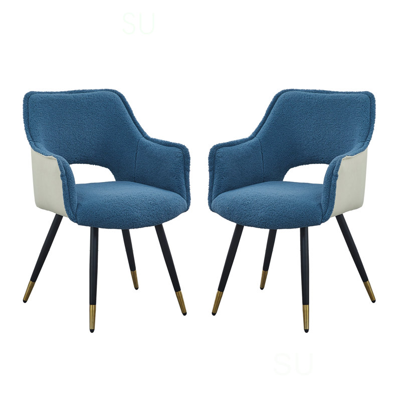 Ensemble de 2 chaises d'appoint en tissu, 23 pi x 23 po x 34 po