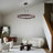 Reiser Dimmable 1-Light LED Chandelier with Remote Control, Industrial Rustic Modern Lighting-66639782